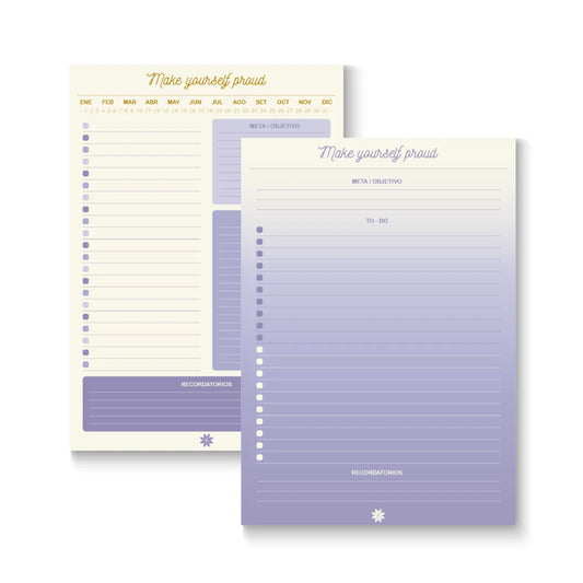 Planner diario + To-do List - Grandes Logros - Make Yourself Proud