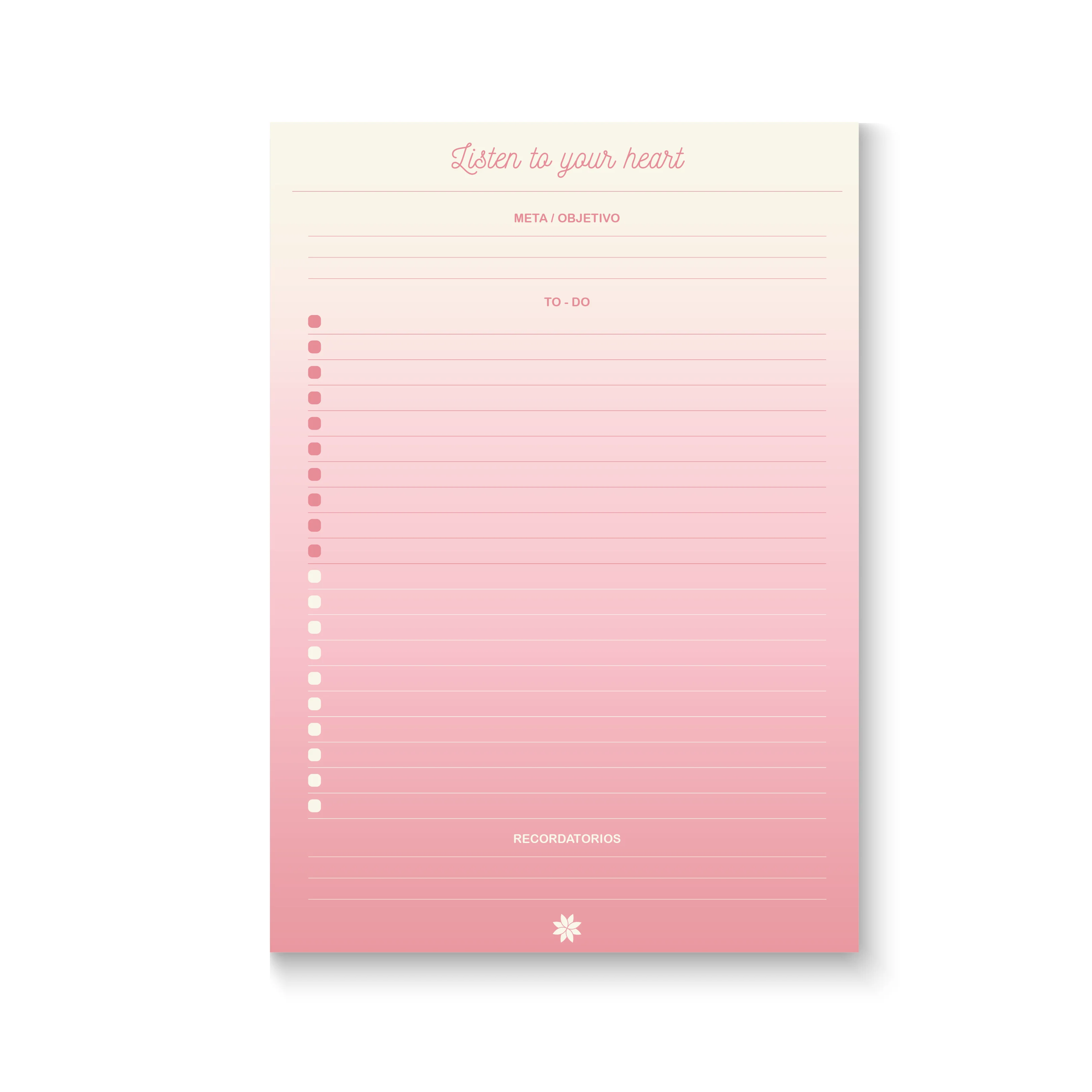 Block: To-do list - Listen to your heart